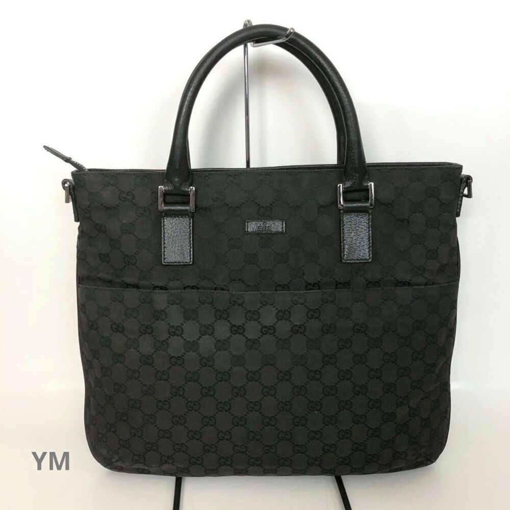 GUCCI GG Canvas Handbag Black